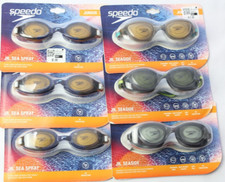 Speedo Jr Anti Fog Swimming Goggles 6 PACK, Ages 6-14 UV Protection QUICK SHIP