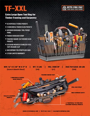 Veto Pro Pac TF-XXL Open Top Bulk Storage Tool Bag | eBay UK Veto Pro Pac TF-XXL Open Top Bulk Storage Tool Bag | eBay UK