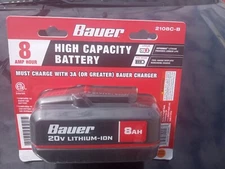 Bauer 2108C-B 20V 8 AMP HOUR High-Capacity Lithium-Ion Battery - FACTORY SEALED