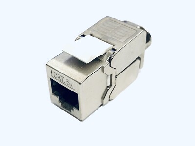 RJ45 Keystone Jack Modul Buchse Cat6a SLIM werkzeuglos geschirmt NEU 