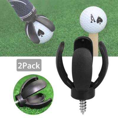 2X 4-Prong Golf Ball Pick Up Retriever Grabber Claw Sucker For Putter Grip A779