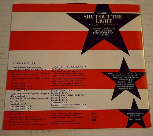 Bruce Springsteen Born In The U.S.A. 45 Rpm w/Ps 7" Record 1984 New Old Stock - Picture 2 of 6