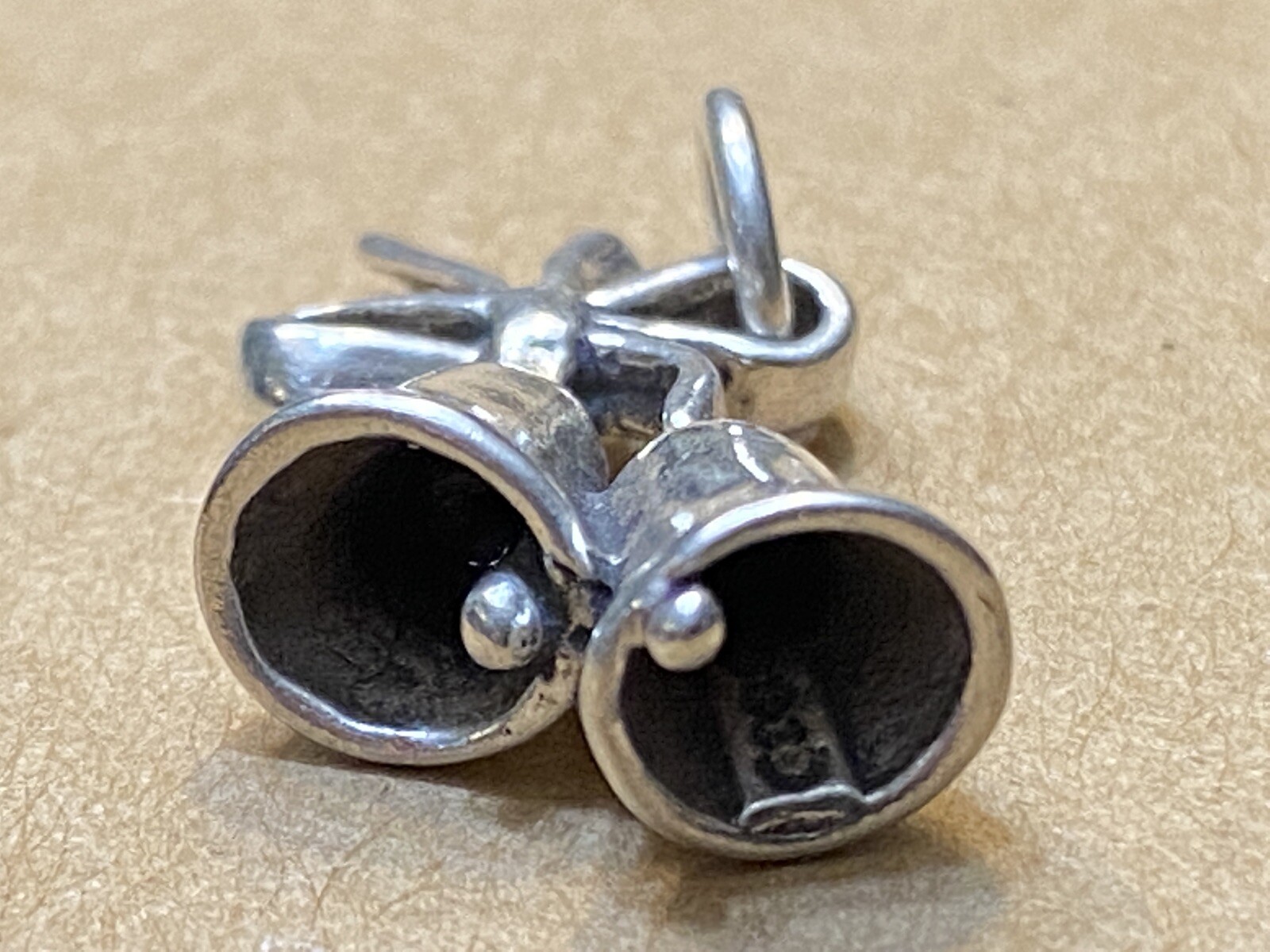 Two Bells with Bow 925 Solid Sterling Silver Char… - image 4