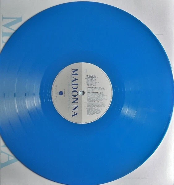 RARE official MADONNA Sainsbury's True Blue 12" album BLUE VINYL record - Image 2 of 3