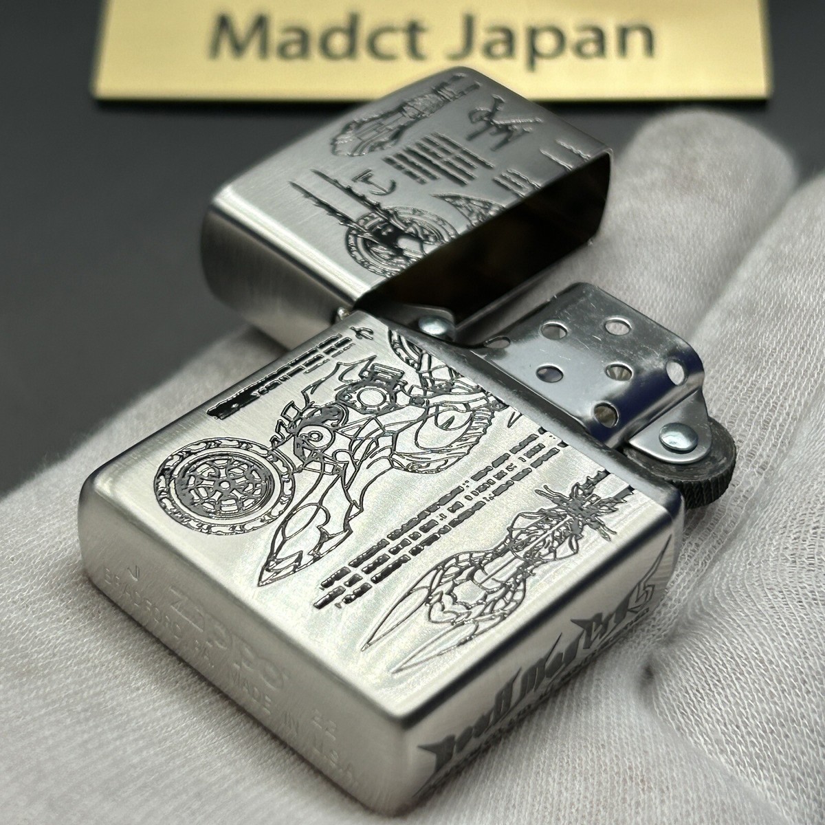 Zippo Oil Lighter Devil May Cry 5 Silver Brass Regular Case