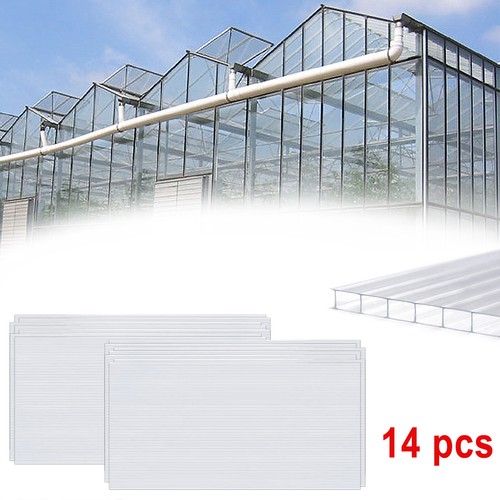 14x PC Doppelstegplatten Gewächshaus Platten Polycarbonat