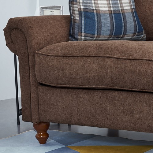 Luxury 2, 3 Seater Linen Fabric Couch Sofa Armchair with 2 Pillows Living Room - Picture 32 of 86
