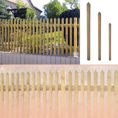 Zaunlatten Halbrundlatten KDI Jägerzaun  100cm 120cm 150cm Zaunriegel Gartenzaun