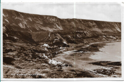 HERVORRAGENDE ALTE R/P POSTKARTE - DER WARREN - FOLKESTONE - KENT 1937 Excel Serie