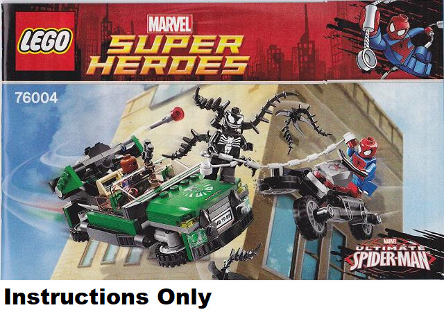 NEW INSTRUCTIONS ONLY LEGO SPIDER-MAN: SPIDERCYCLE CHASE 76004 book from set
