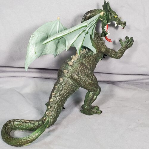 Plastoy Dragon Lot of 2 Figures Asian Emperor and Green Forest Fantasy RPG Toys - Picture 3 of 9