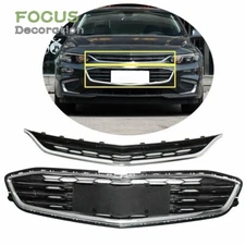Honeycomb Mesh Grill Front Bumper Upper&Lower Grille For Chevy Malibu 2016-2018