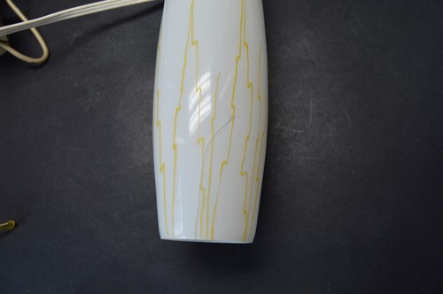 Vintage Czech Mid Century Modern 1950's Pair of Rocket Table Lamps Marked - Picture 9 of 9
