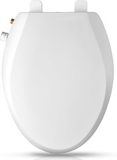 Quiet-Close Elongated Bidet Toilet Seat with Self-Cleaning Dual Nozzles