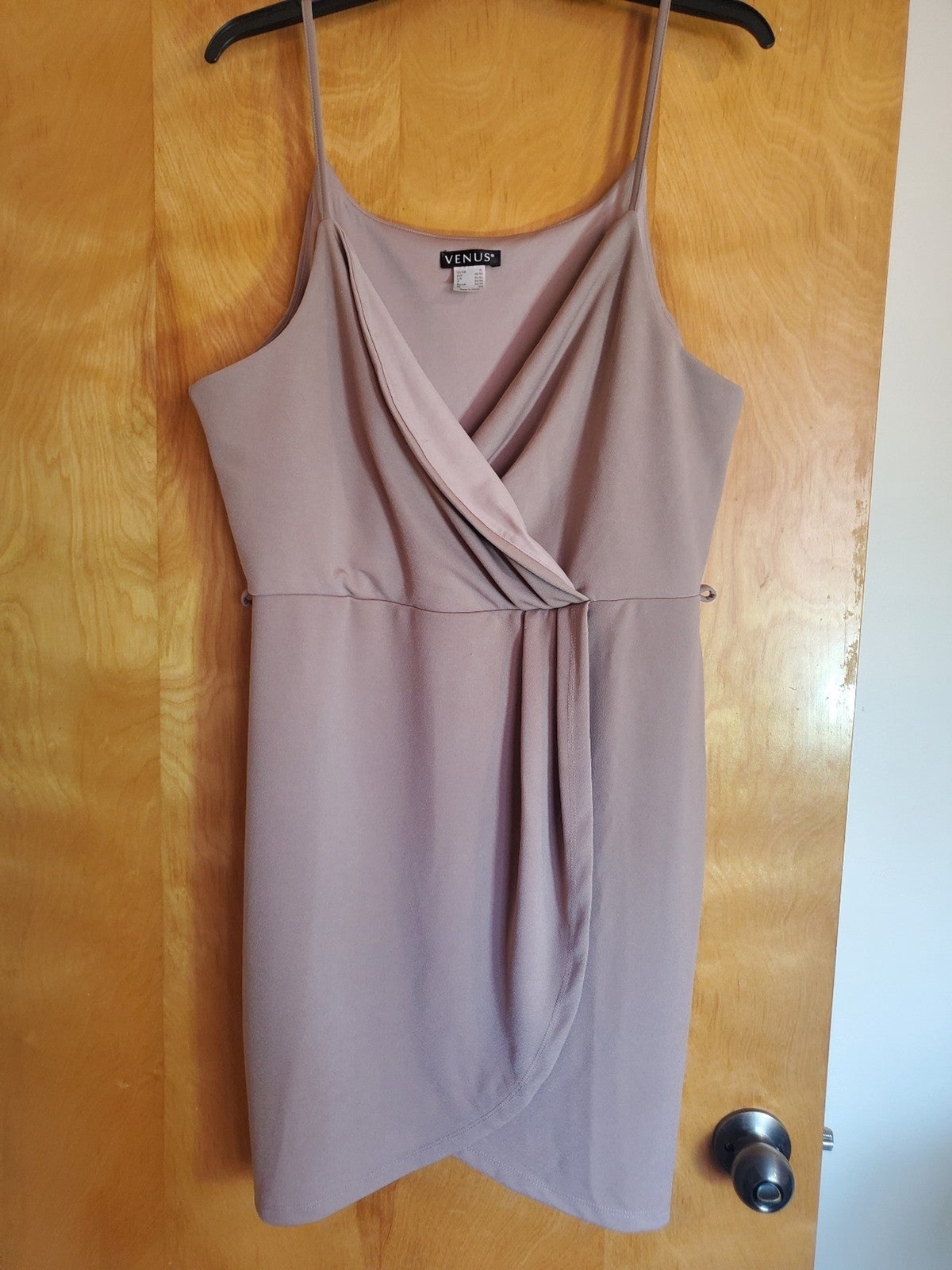 Venus faux wrap sundress taupe sz XL