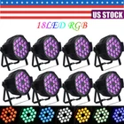 10PCS 270W 18 LED PAR Can Stage Lighting RGBW DMX Club DJ Disco Party Show Light