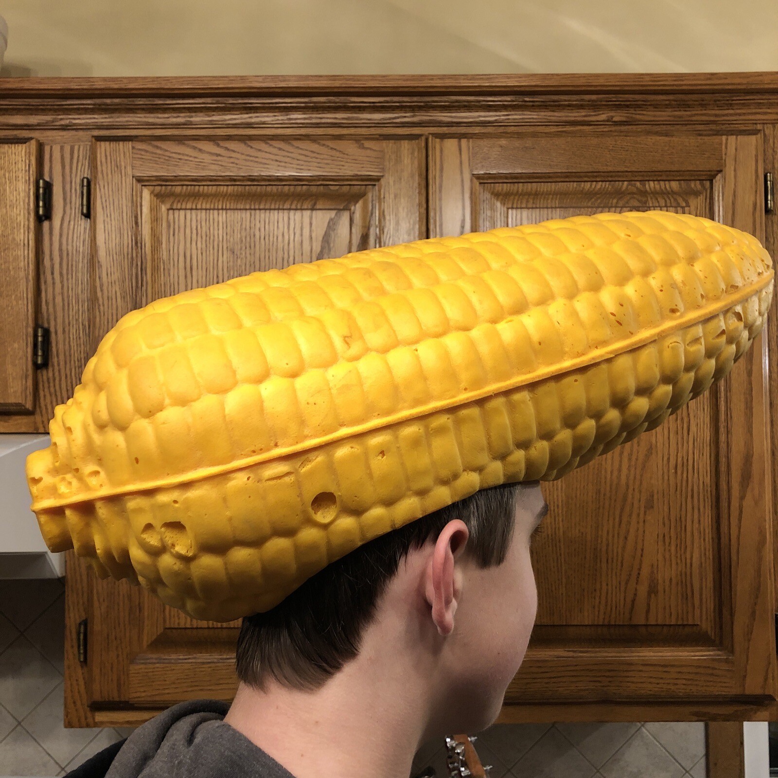 Nebraska Cornhuskers CORN HEAD 20" Large FOAM HAT Yellow Football Cap