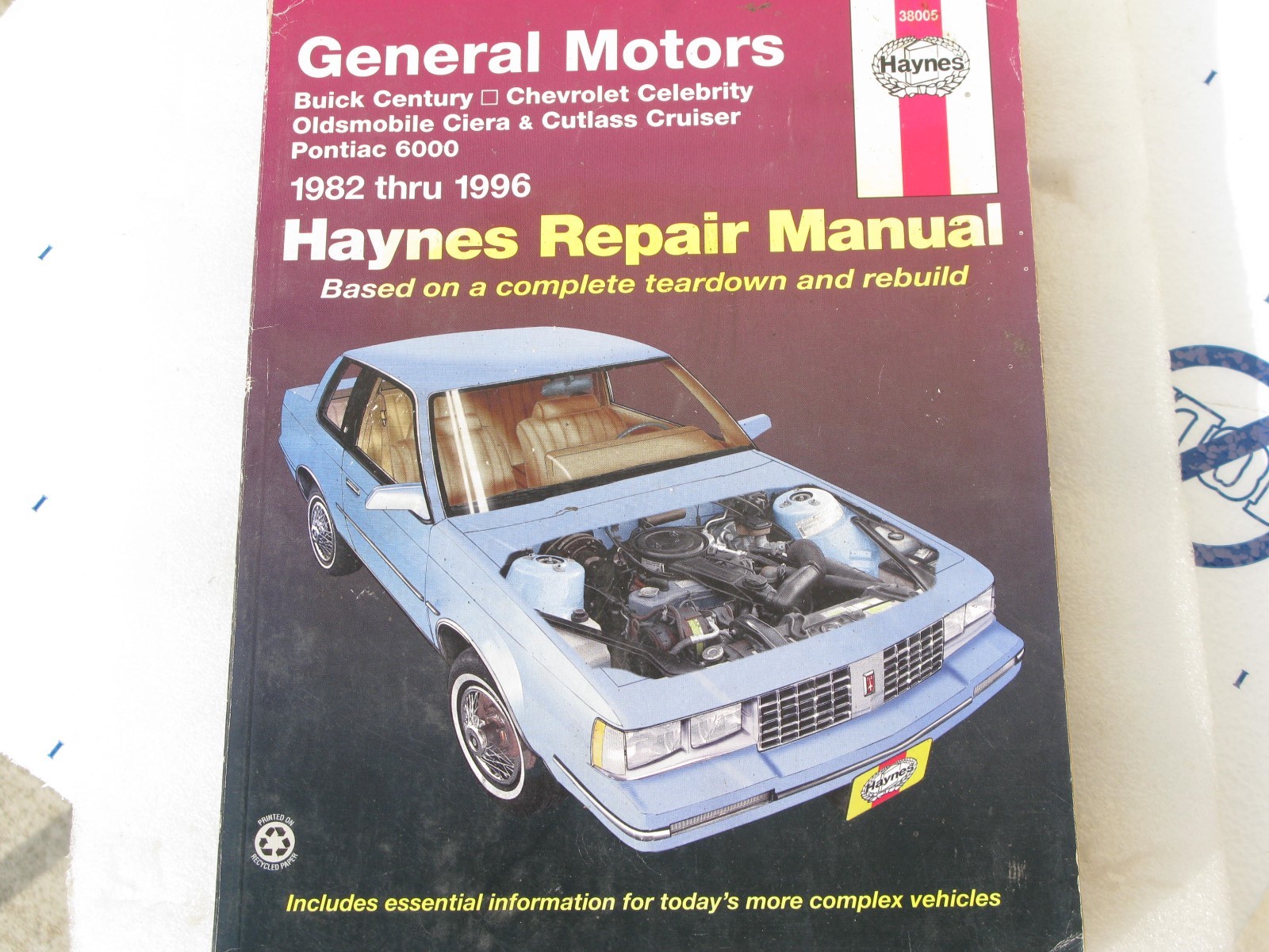 Buy Haynes Repair Manual 38005 GM Century Celebrity Ciera Cruiser 6000  1982-1996 online | eBay
