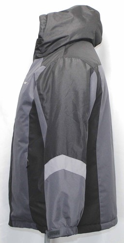 Swiss Tech Black Gray Full Zip Hooded Jacket Coat Youth XL 14-16 Missing Liner - Picture 3 of 5