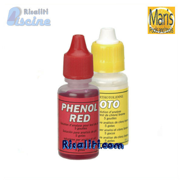 Ricambi Reagenti Maris pH/Cloro per Piscina - Kit Analisi Acqua Professionale