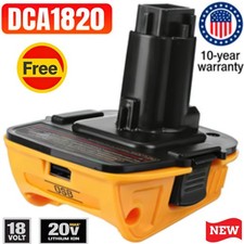 DCA1820 20V MAX To 18V USB Adapter Converter For Dewalt 20Volt Li-ion Battery