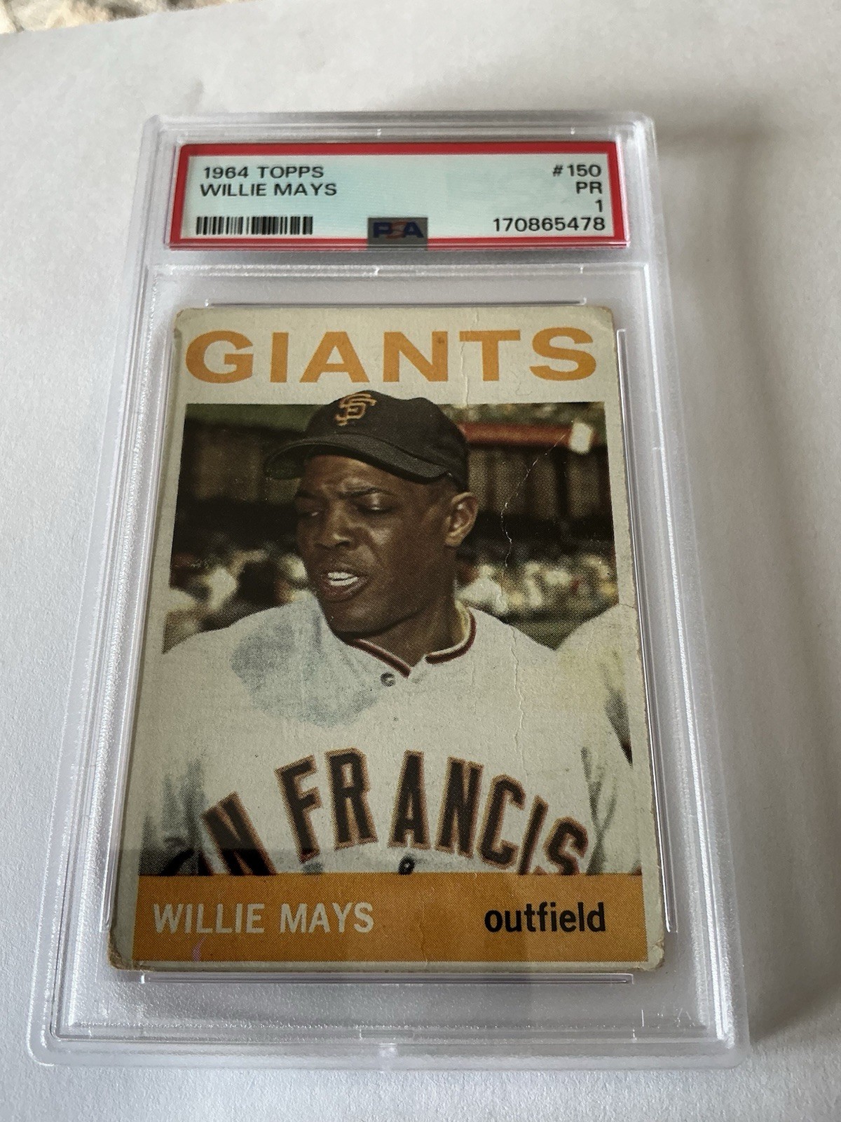 1964 Topps Willie Mays #150 San Francisco Giants HOF⚾️⚾️💥 PSA 1