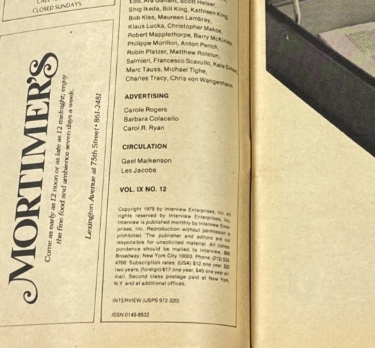 Andy Warhol’s Interview Magazine 1979 XMas Vol IX No 12 - Priscilla Presley RARE Foto 3 de 4
