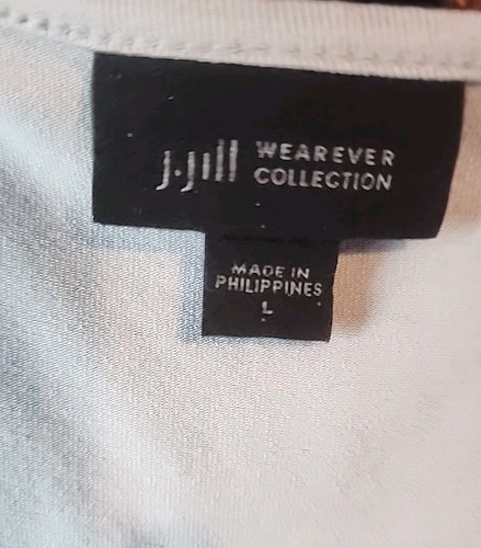 $39 VGC J Jill Wearever A-Line Tank Top Pale Gray Heather Basic Classic Casual L - Picture 2 of 9