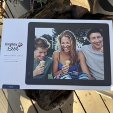 Nixplay Seed 10 Ultra WiFi Cloud Frame Blue Digital Photo Frame Tested Working