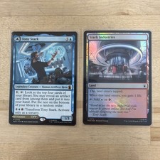 Tony Stark Marvel Super Heroes Regular Stark Industries Foil 2 Card Lot