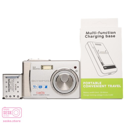Olympus CAMEDIA FE-5500 5.0MP Silver Digital Camera Good