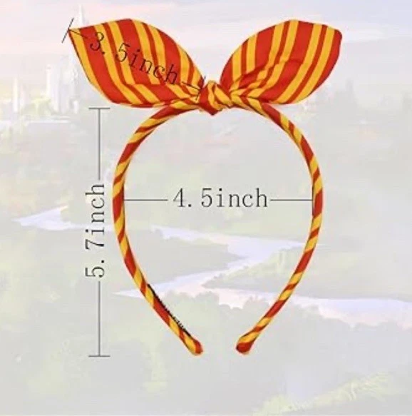 Diadema a Rayas Mago Casa Mágica Lazo Anudado Prendas para la cabeza Disfraz de Halloween Rojo Foto 4 de 4