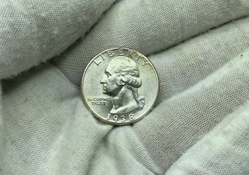 1938 Washington Silver Quarter AU+ H133