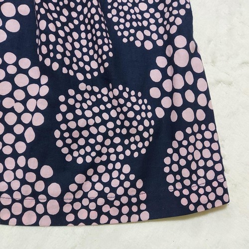 marimekko m822 Navy Dot Cotton Skirt M with Lining Casual Scandinavian Design - Picture 7 of 11