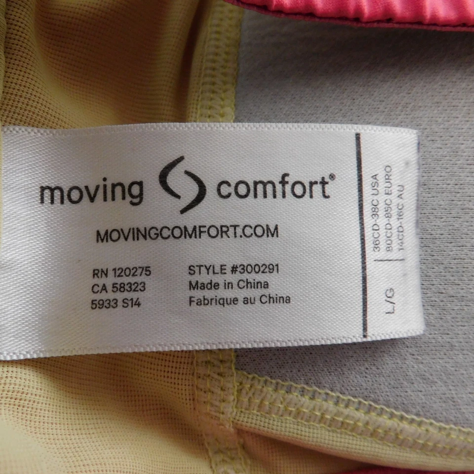 Moving Comfort 300291 Vixen Sports Bra High Impact Large 36CD - 38C Pink - Image 4 of 4