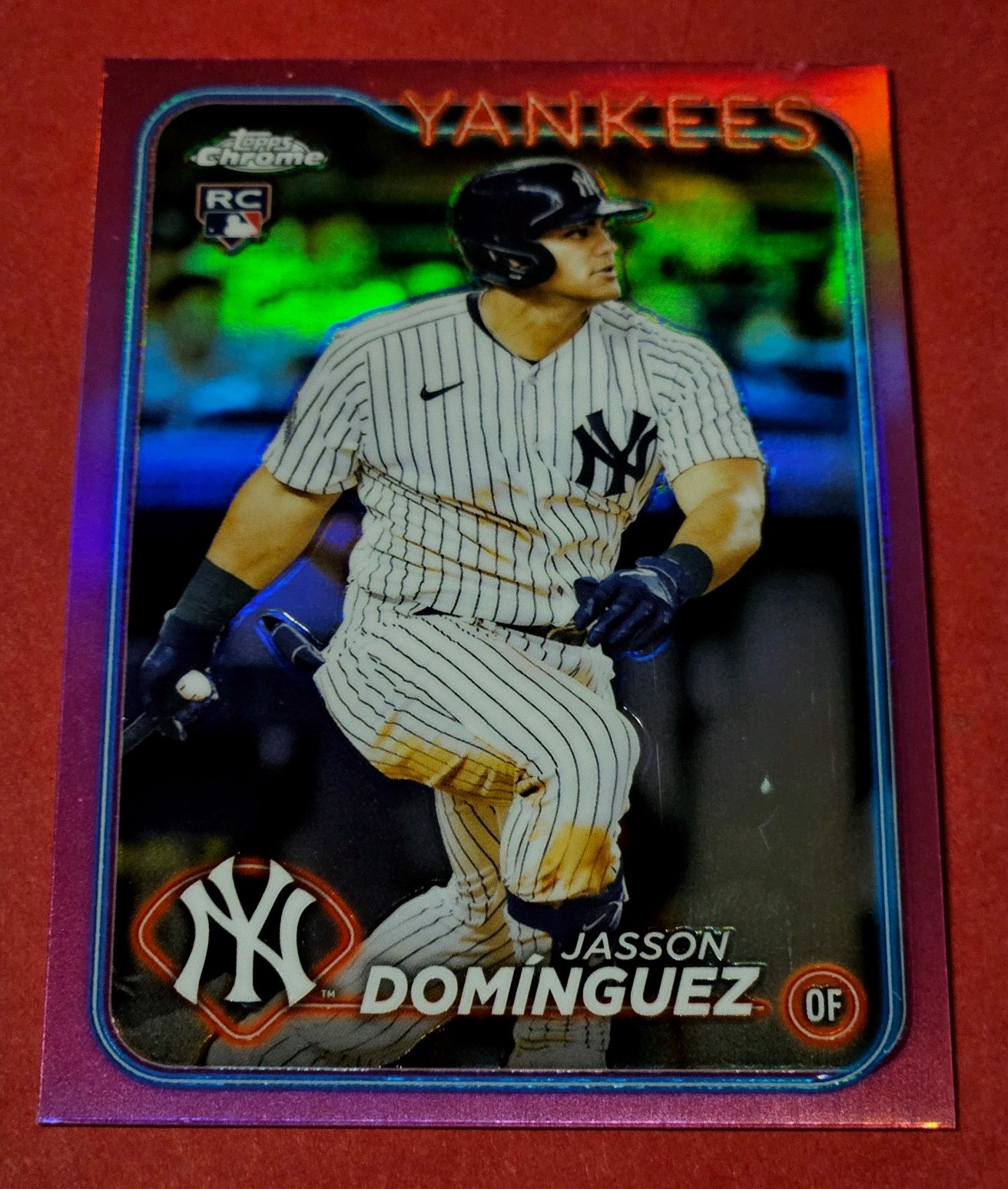2024 Topps Chrome - Jasson Dominguez #89 Pink Refractor (RC) NY Yankees Rookie