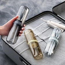 Portable Toothbrush Travel Case Transparent Holder for Trips Business