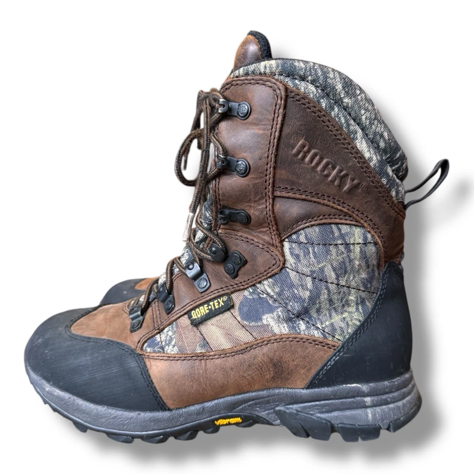 Rocky 4130 800G Thinsulate Waterproof Leather Camo Hunting Boots Mens 8.5 M - Image 3 of 4
