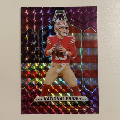 2024 Panini Mosaic #255 Brock Purdy /49 Purple Prizm National Pride 49ers 