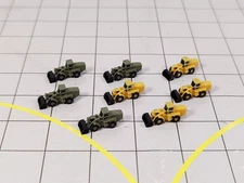 8x FRONT LOADER DIGGERS Airport Construction Site GSE Scenery Models 1:500 Scale