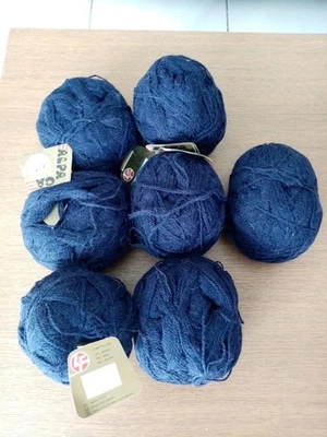 Lot de 7 pelotes alpaga 50g bleu marine 21 % ALPAGA - Photo 1/4