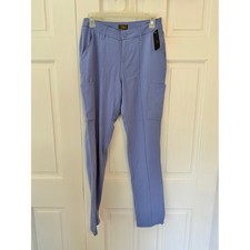 Jaanuu Scrub Pants XS Blue Cargo Stretch Medical Uniform High Rise Jogger Style