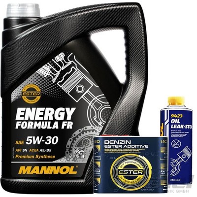 5L MANNOL 5W-30 ÖL +OIL-LEAK-STOP +BENZIN ADDITIVE passend für FORD VOLVO