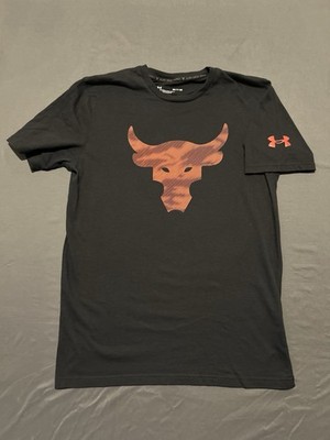 Under Armour Shirt Mens Small Black Project Rock Brahma Bull Gradient Loose Fit