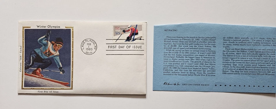 Set Of Five 1980 U.S. Winter Olympics First Day Covers - Image 2 of 4