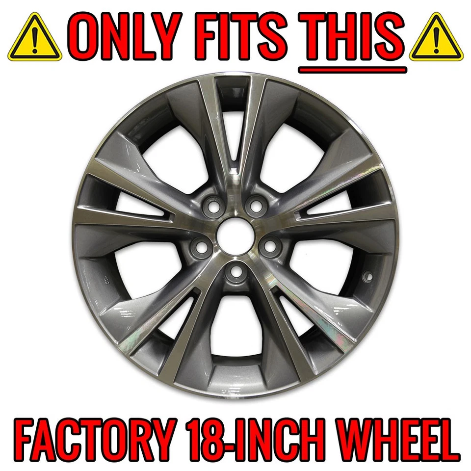 4 cubiertas de rueda negras de 18" tapacubos para llantas completas para Toyota Highlander 2014-2019 Foto 4 de 4