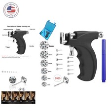 Reusable Ear Piercing Gun Kit, Professional Body Nose Lip Piercing Kits with ...
