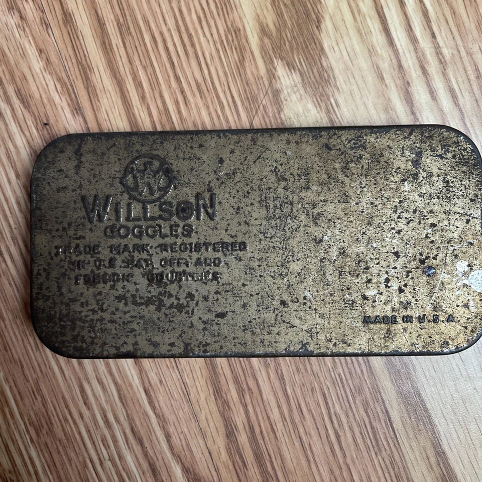 Gafas de seguridad antiguas vintage Willson gafas Steampunk moto lentes grandes Foto 3 de 4