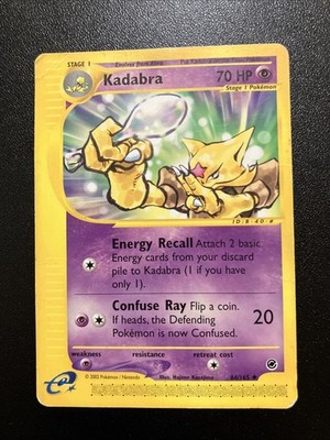 Kadabra - 84/165 - Expedition - Stage 1 Pokemon Card HP/Dmg