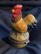 Hand Painted Rooster Trinket Box